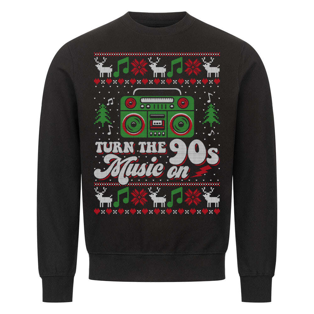 Christmas Pullover 'Turn the 90s Music on'